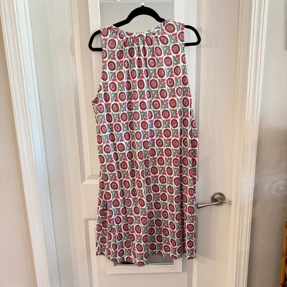 Boden NWT Notch-Neck Jersey Dress Gin Fizz Sunflower Sprig Size 16-18 - Picture 6 of 7
